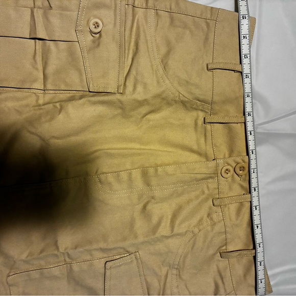 NEW Cargo Mini Skirt Khaki Size L Utilitycore Gorpcore Cosplay Streetwear - Picture 5 of 6